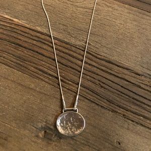 Silpada Sterling Silver Hammered Disk Necklace